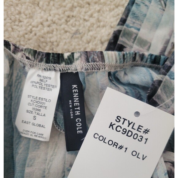 NWT Kenneth Cole Keyhole Halter Swimsuit Cover Up Dress Sheer Women Size Small - Picture 8 of 10